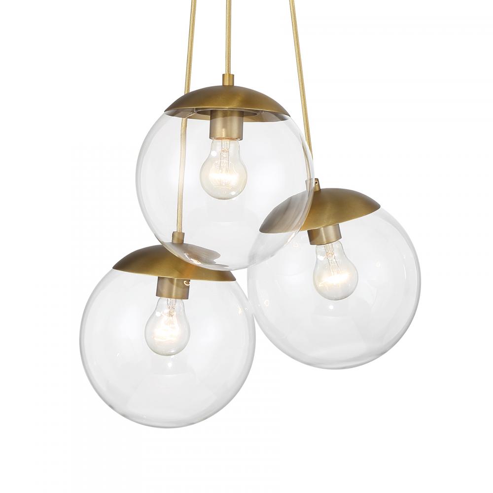 Auresa- 3 Light , Pendant Fixture In Metal