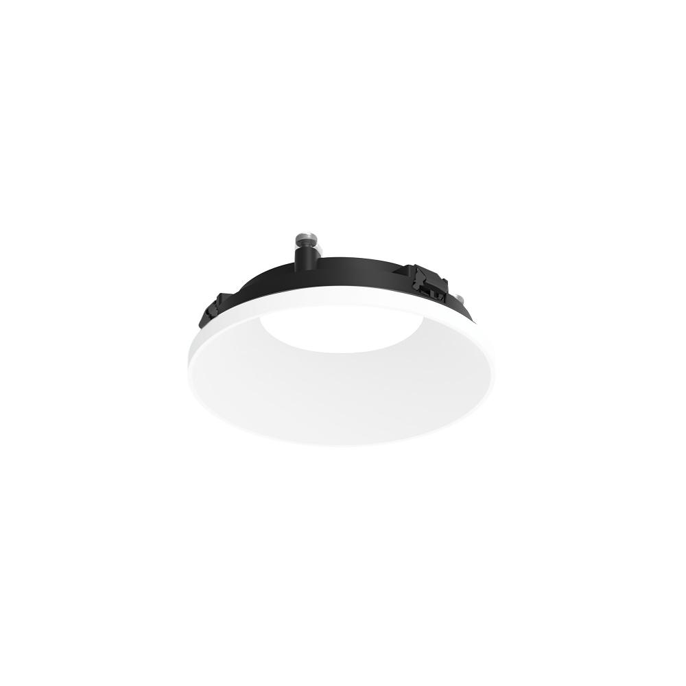 3&#34; Apollo Round Flangeless Downlight Trim with Clear Lens, Matte Powder White Finish