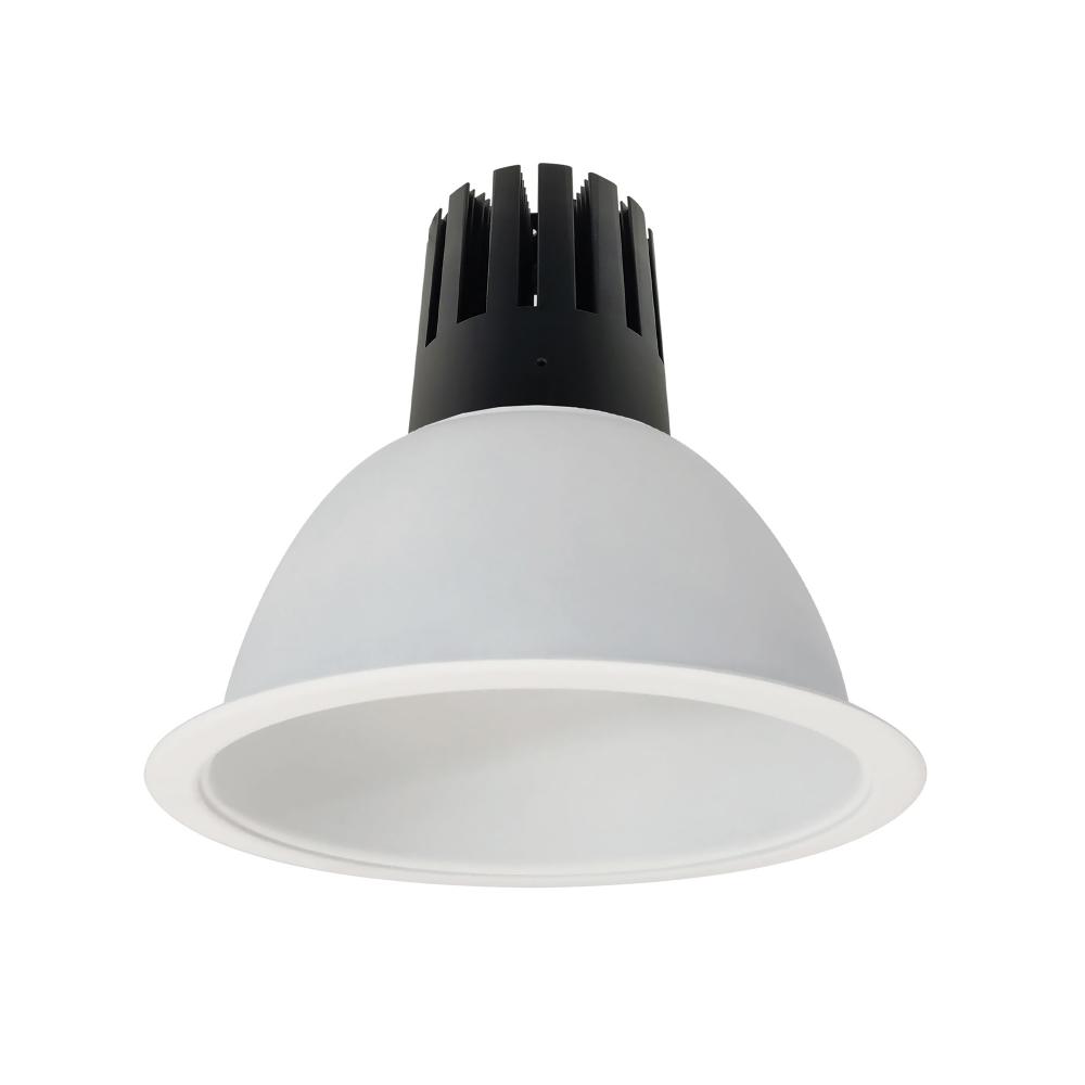 8&#34; Sapphire III Round Open Reflector, 3500lm, 4000K, Narrow Flood Optic, Matte Powder White