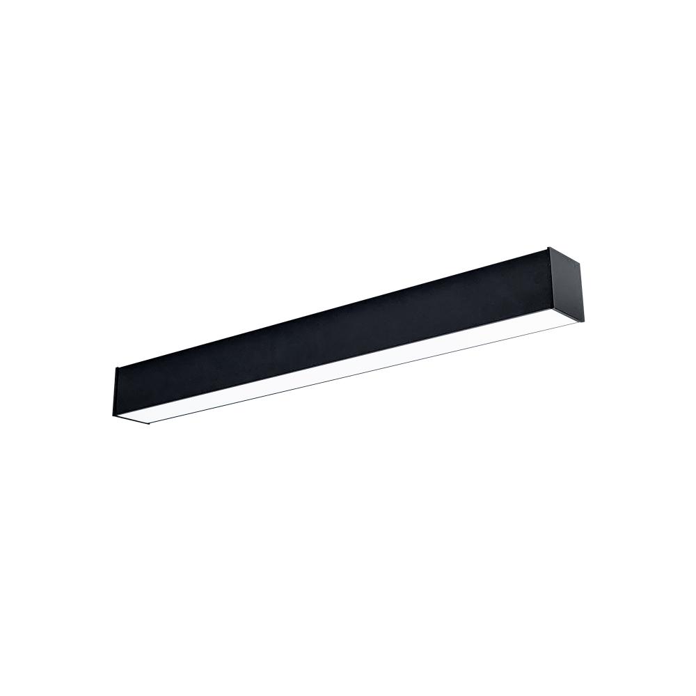2&#39; L-Line LED Direct Linear w/ Selectable Wattage & CCT, Black Finish