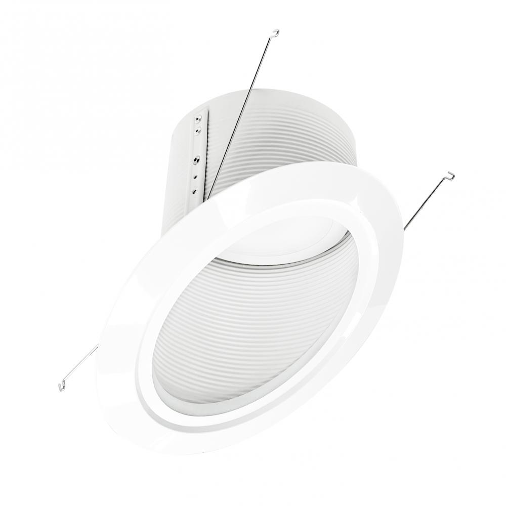 6&#34; Super Sloped LED Retrofit Baffle, 1200lm / 16W, 3000K, White Baffle / White Flange