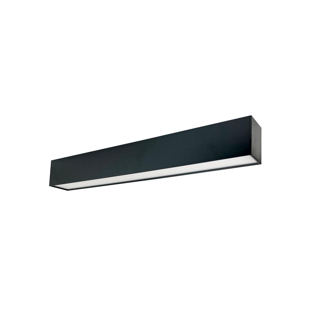 4&#39; L-Line LED Indirect/Direct Linear, 6152lm / Selectable CCT, Black Finish