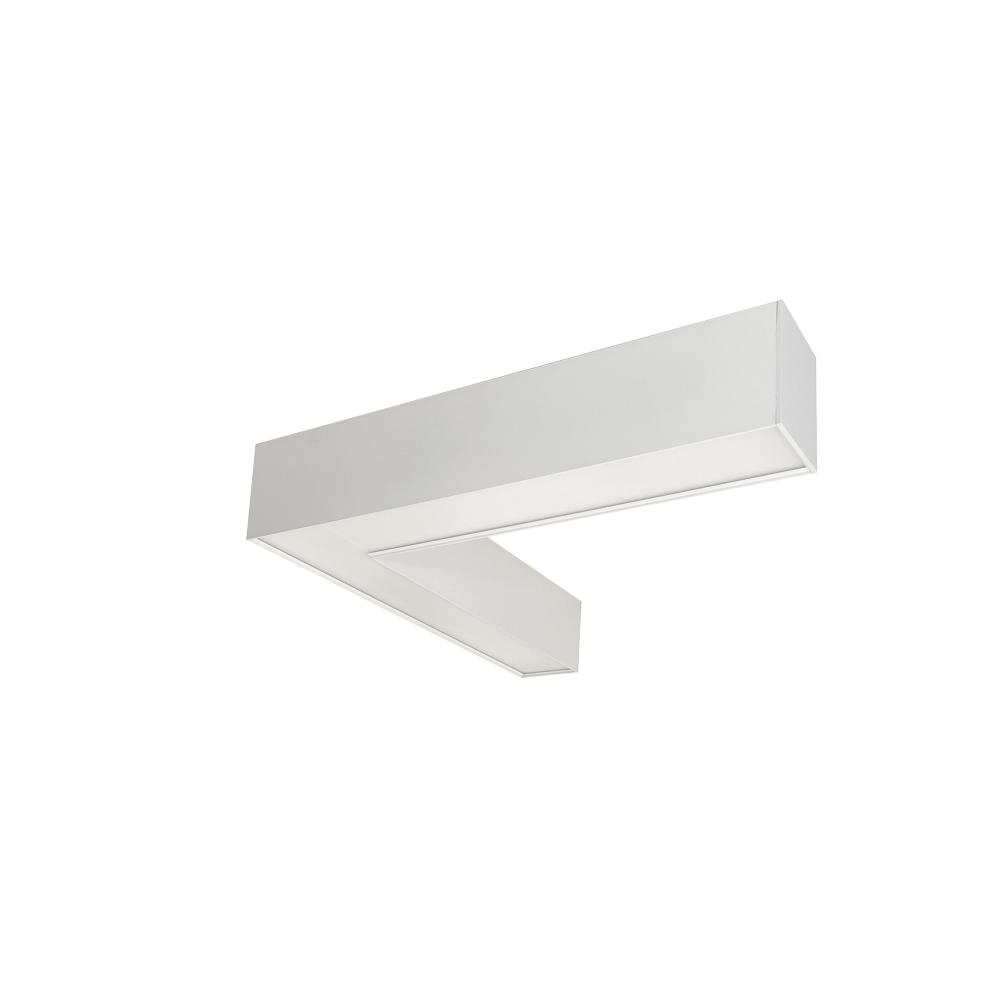 &#34;L&#34; Shaped L-Line LED Indirect/Direct Linear, 3781lm / Selectable CCT, White Finish