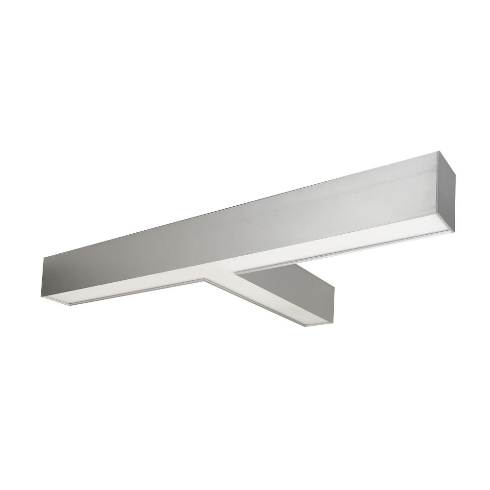 &#34;T&#34; Shaped L-Line LED Indirect/Direct Linear, 5027lm / Selectable CCT, Aluminum Finish