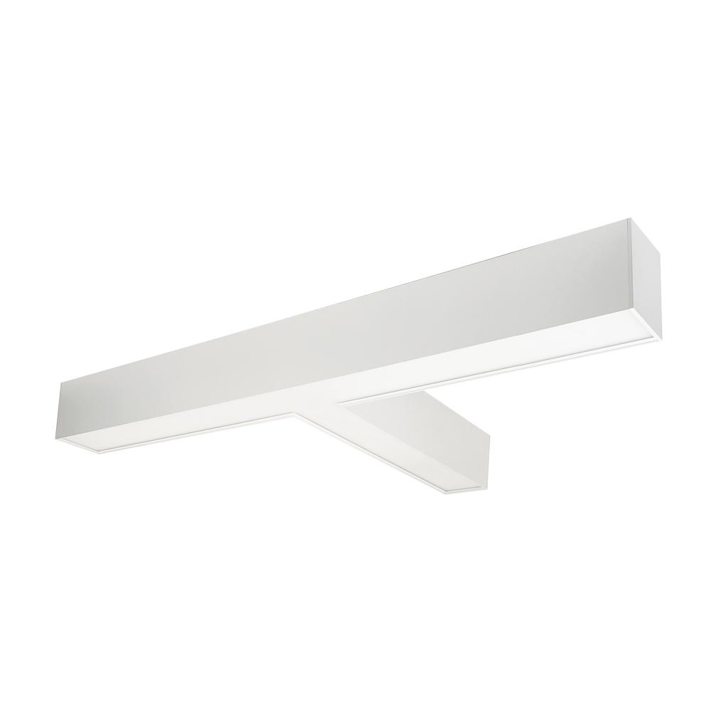 &#34;T&#34; Shaped L-Line LED Indirect/Direct Linear, 5027lm / Selectable CCT, White Finish