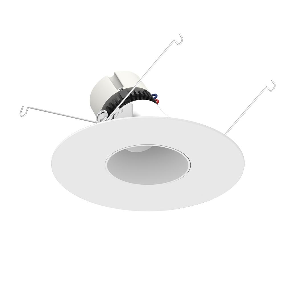 5&#34;/6&#34; Pearl LED Round Adjustable Slot Retrofit, 950lm / 12W, 3500K, Matte Powder White