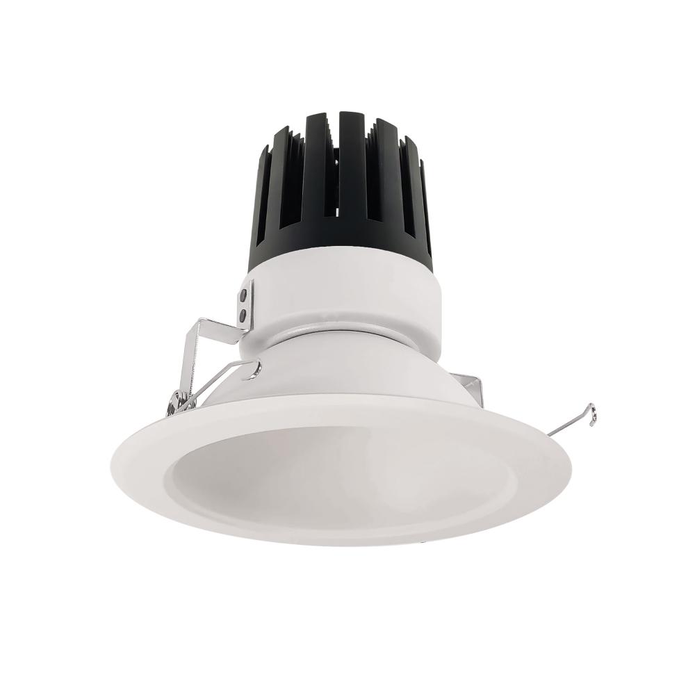 6&#34; Marquise III Round Open Reflector, 2500lm, 4000K, Flood Optic, White Reflector/White Flange