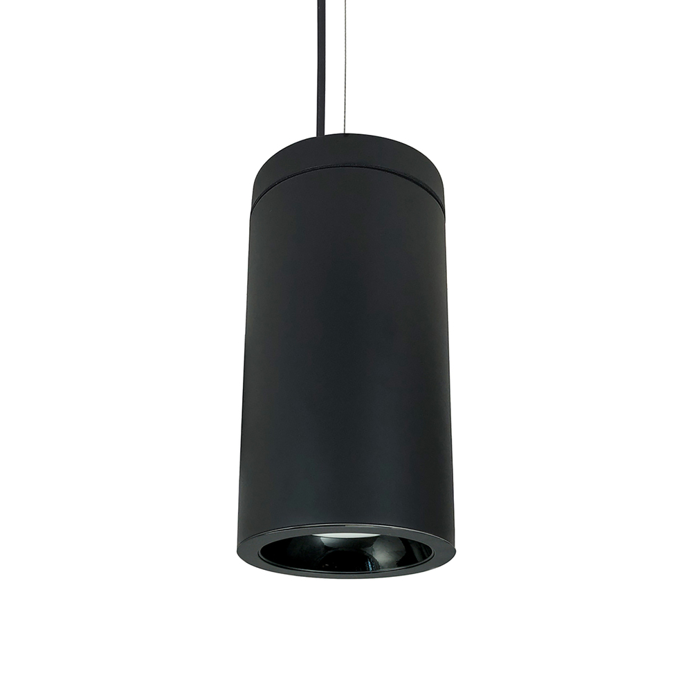 6&#34; Cobalt Cable Mount Cylinder, Black, 1000L, 2700K, Black/Black Reflector, 120V Triac/ELV