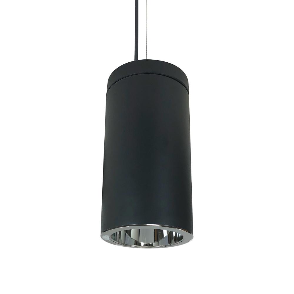 6&#34; Sapphire III Cable Mount Black Cylinder, Clear Reflector/Clear Flange, 120V; Phase Dimming,