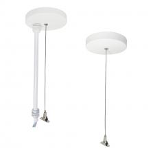 Nora NLUD-PCCW - 8' Pendant Power & Aircraft Mounting Kit for NLUD Series, White Finish