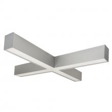 Nora NLUD-X334A - "X" Shaped L-Line LED Indirect/Direct Linear, 6028lm / Selectable CCT, Aluminum finish