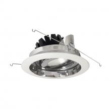 Nora NRM3-69L135FCW - 6" Marquise III Adjustable Regressed Gimbal Reflector, 900lm, 3500K, Flood Optic, Clear