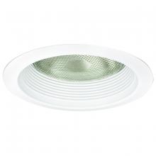 Nora NTM-726W - 6" Air-Tight Baffled Lensless Shower Trim, Black/White
