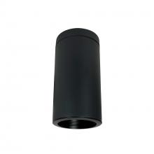 Nora NYLI-6SI2BBB - 6" Cylinder, Black, Surface Mount, Incandescent, Baf., Black