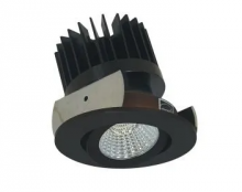 Nora NIOB-2RG30QBB - 2" Iolite LED Round Adjustable Gimbal, 10-Degree Optic, 850lm / 12W, 3000K, Black Finish