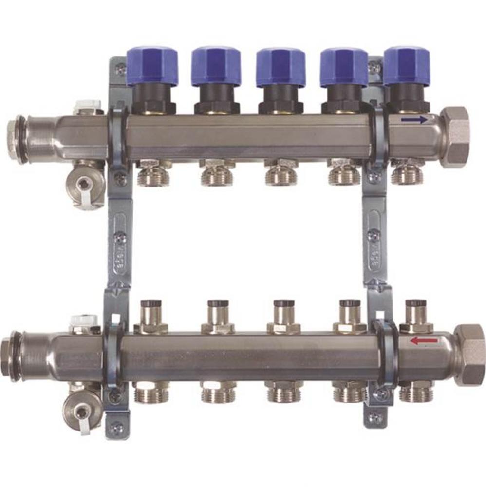Heating And Cooling Solutions Manifold Outlet(S): 9; Svc; Union: 1 1/4; Fpt: 1