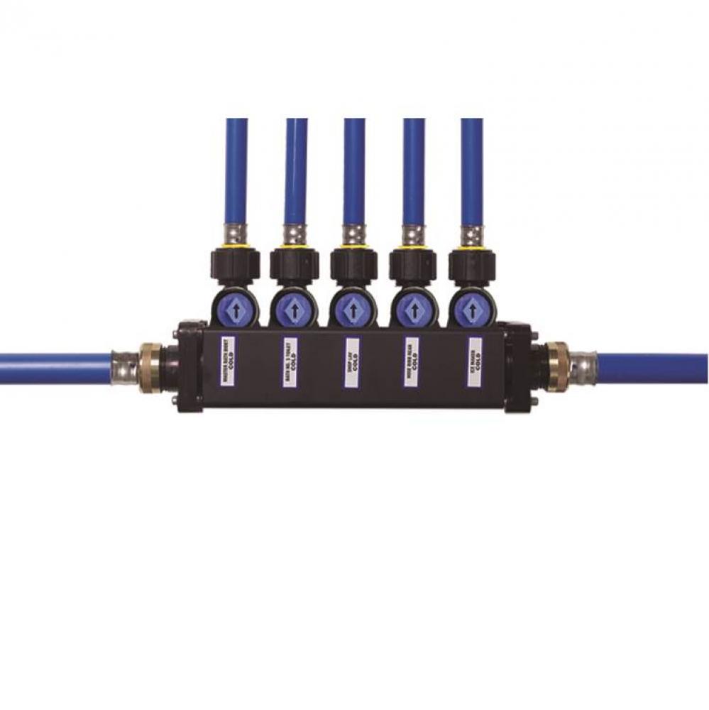 Pureflow Minibloc Zoning Manifold Adapter: Polymer; Port(S): 4; D: 1/2