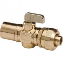 Viega 17167 - Shutoff Valve, Brass, C: 3/4; Comp: 5/8