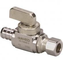 Viega 46022 - Pureflow Crimp Viega Pureflow Crimp Stop ValveStraight Crimp:  1/2; Cts:  1/4