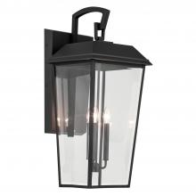 Kichler 59121BKT - Mathus 30.25 Inch 3 Light Outdoor Wall Light with Clear Glass In Textured Black