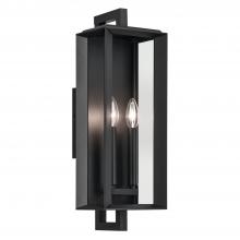 Kichler 59132BKT - Kroft 20.5 Inch 2 Light Outdoor Wall Light with Clear Glass In Textured Black