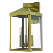 Livex Lighting 20584-01 - 3 Lt AB Outdoor Wall Lantern