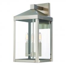 Livex Lighting 20584-91 - 3 Lt BN Outdoor Wall Lantern