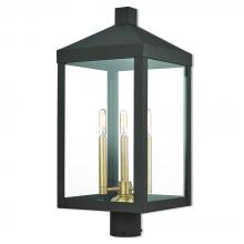 Livex Lighting 20586-07 - 3 Lt BZ Outdoor Post Top Lantern