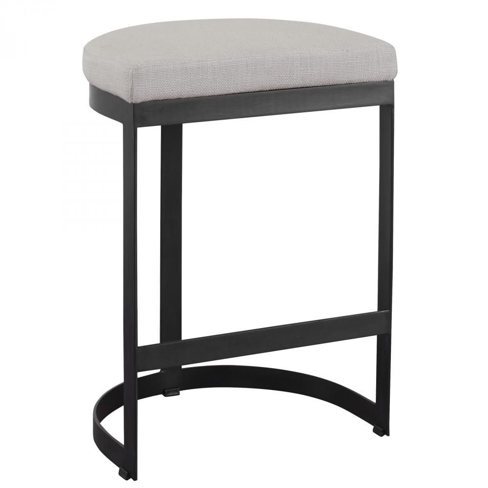 Uttermost Ivanna Counter Stool, Black - Beige