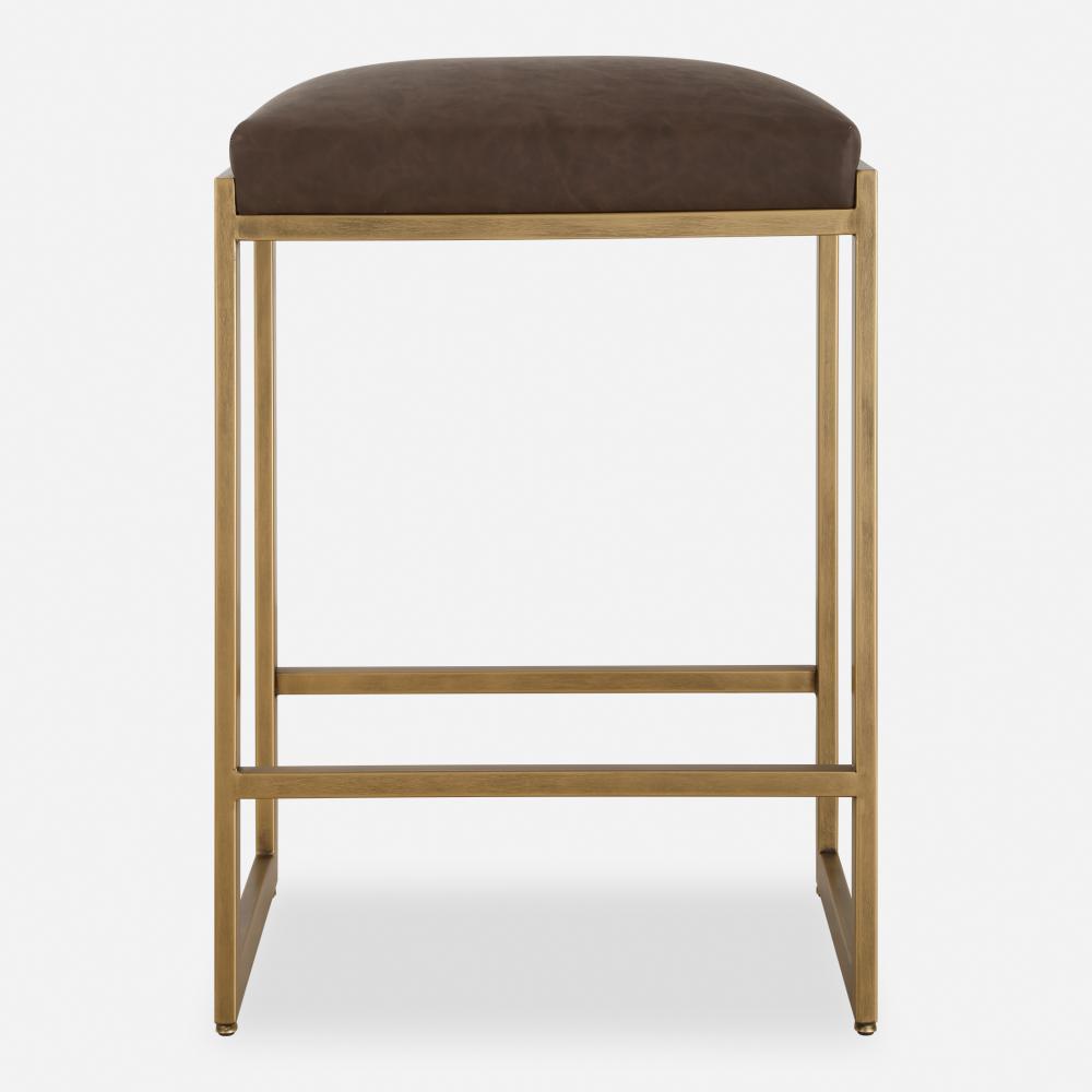 Uttermost Atticus Counter Stool, Gold