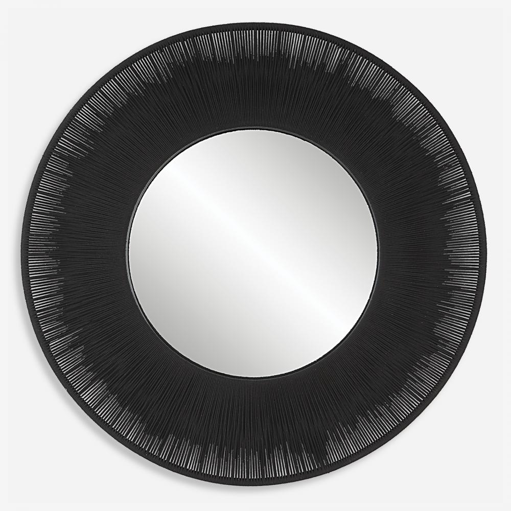 Uttermost Sailor&#39;s Knot Round Mirror, Black