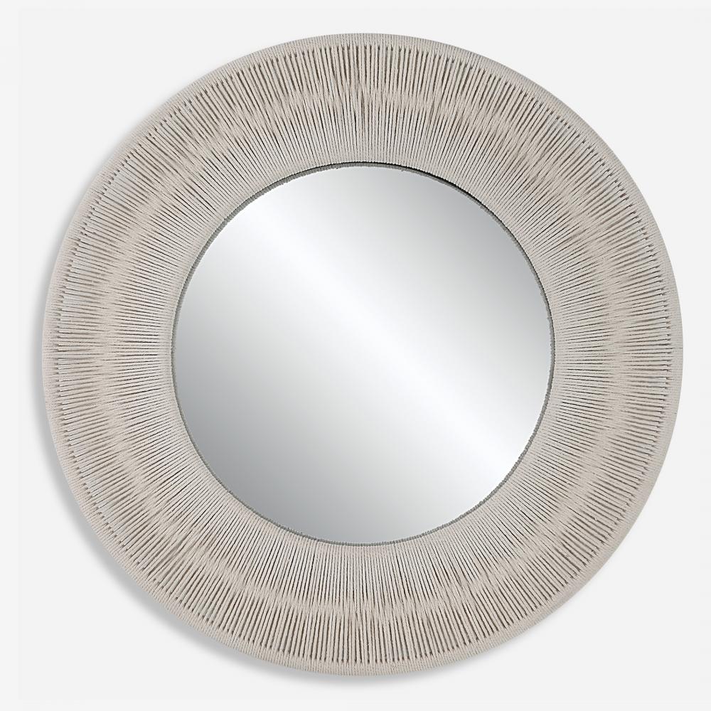 Uttermost Sailor&#39;s Knot Small Round Mirror, White