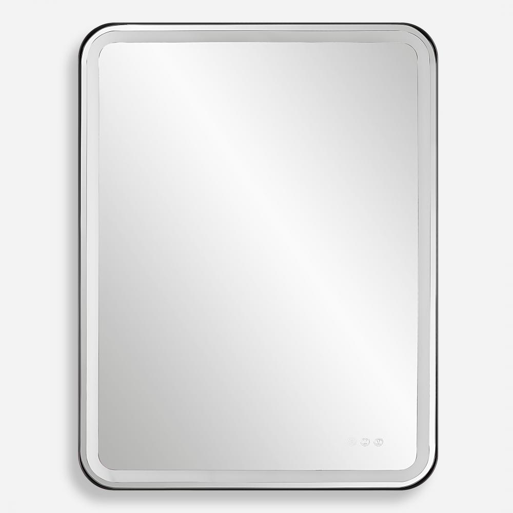 Uttermost Crofton Lighted Large Mirror, Black