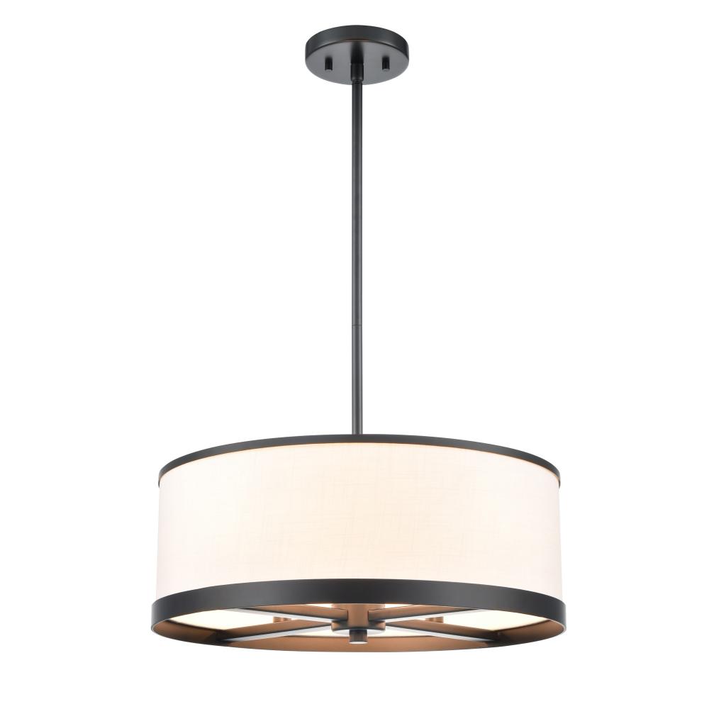 High Street 4 Light Chandelier 18&#34;, Black