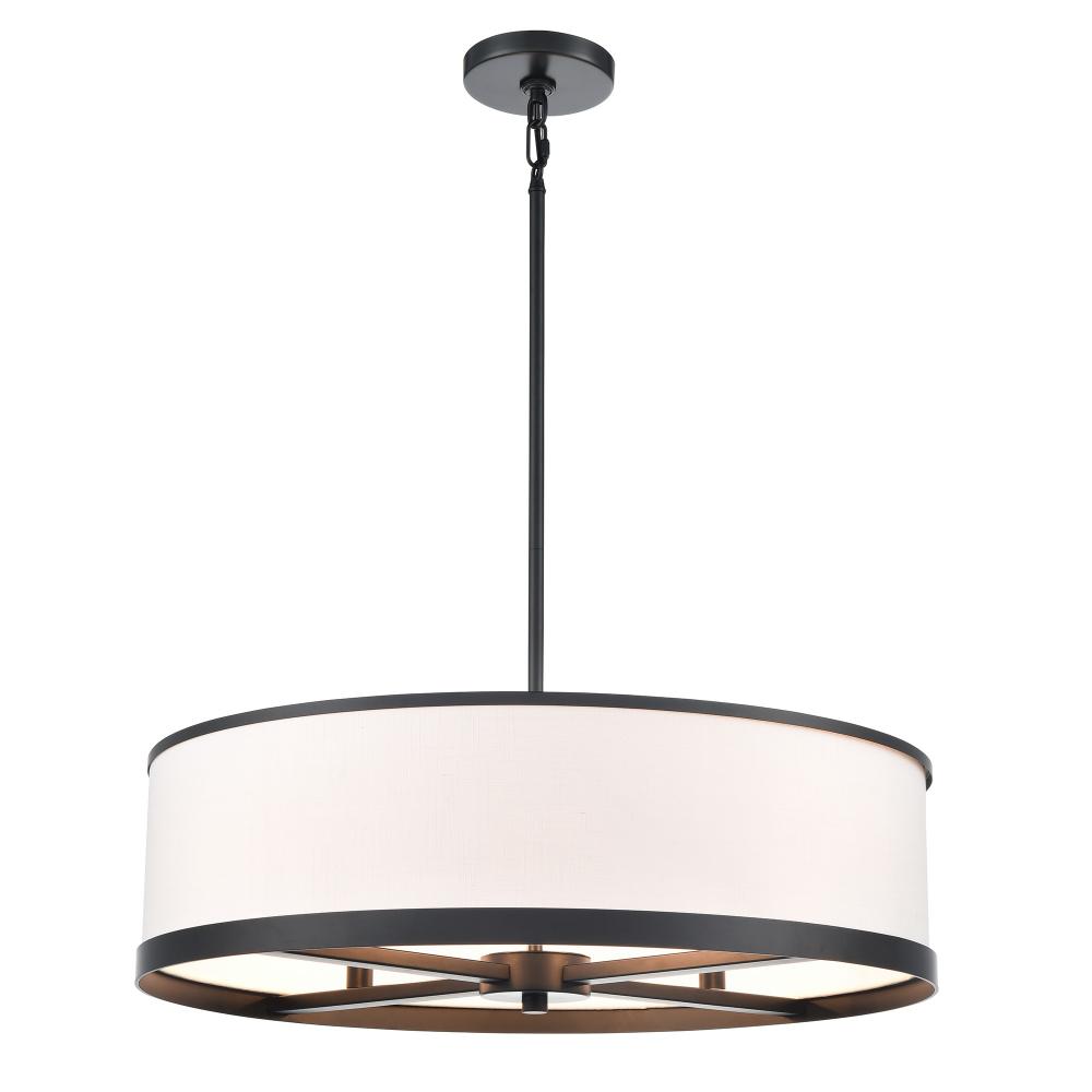 High Street 4 Light Chandelier 24&#34;, Black