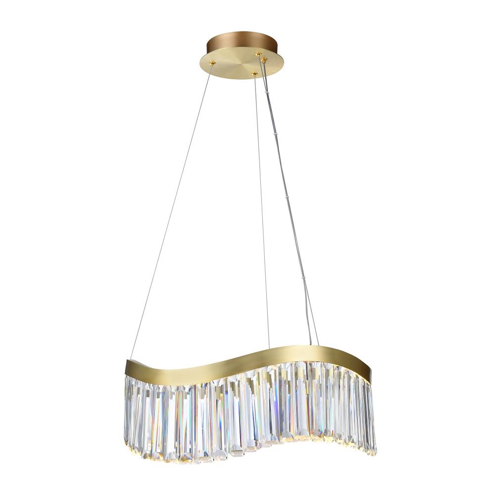 Jules Integrated LED Chandelier 19&#34;, Brass