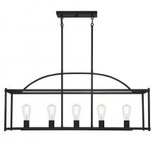 Savoy House 1-190-5-89 - Palladian 5-Light Linear Chandelier in Matte Black