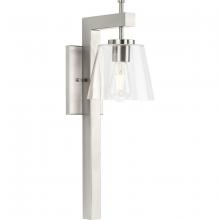 Progress P710108-009 - Saffert Collection One-Light New Traditional Brushed Nickel Clear Glass Wall Light