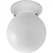 Progress P3605-30 - One-Light Glass Globe 6" Close-to-Ceiling
