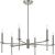 Elara Collection Six-Light New Traditional Brushed Nickel Chandelier Light
