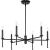 Elara Collection Six-Light New Traditional Matte Black Chandelier Light
