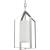 Vertex Collection One-Light Brushed Nickel Etched White Contemporary Foyer Light