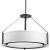 Ratio Collection Four-Light Antique Bronze Fabric Shade Coastal Pendant Light