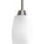 Wisten Collection One-Light Brushed Nickel Etched Glass Modern Mini-Pendant Light