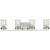 Winslett Collection Four-Light Brushed Nickel Clear Seeded Glass Coastal Bath Vanity Light