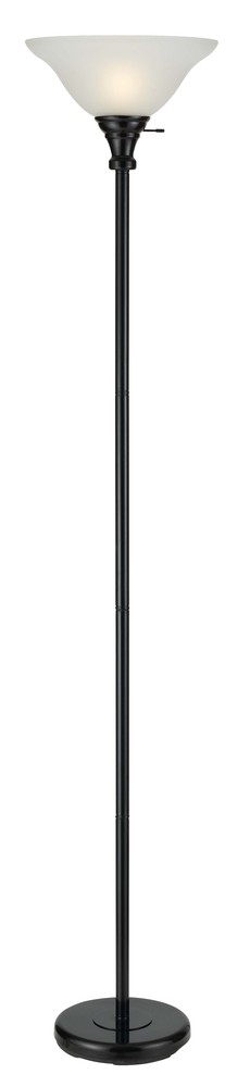 70&#34; Height Metal Torchiere in Black