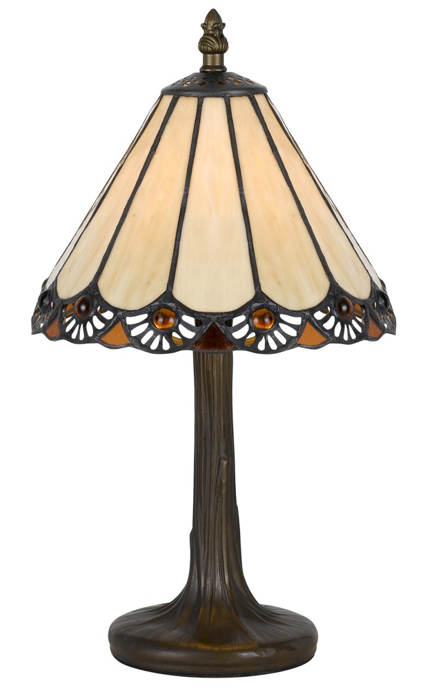 13.5&#34; Height Zinc Cast Accent Lamp in Antique Brass