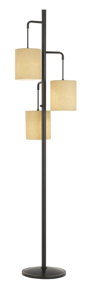 72&#34; Height Metal Lantern Floor Lamp in Dark Bronze