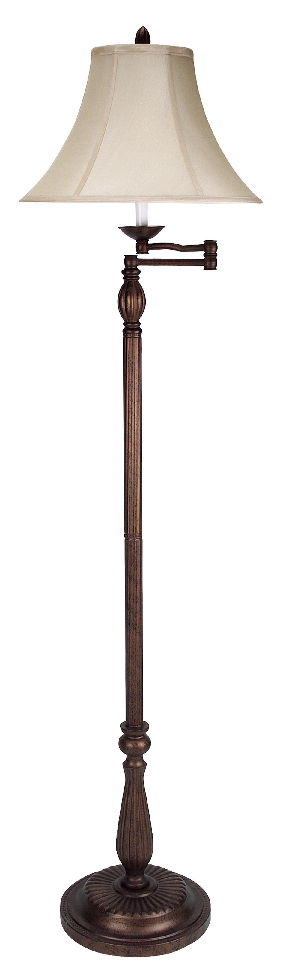 62&#34; Height Metal Floor Lamp in Antique Rust