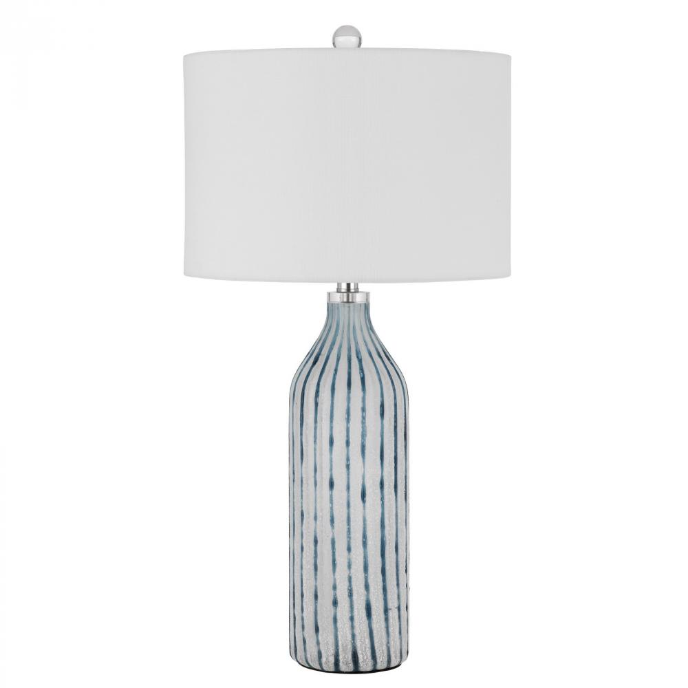 Inveruno Glass Table Lamp with Hardback Drum Shade